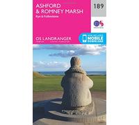 Landranger 189 Ashford & Romney Marsh, Rye & Folkestone Map With Digital Version - Pink, Pink One Size