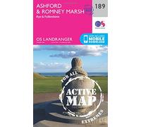 Ashford & Romney Marsh Map | Weatherproof | Rye & Folkstone | Ordnance Survey | OS Landranger Active Map 189 | England | Walks | Cycling | Days Out | Maps | Adventure