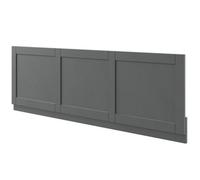 Ashford Shaker Matt Grey Rectangular Front Bath Panel (H)51Cm (W)170Cm