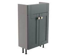 Ashford Slimline Matt Green Freestanding Bathroom Vanity Unit (H) 820mm (W) 500mm