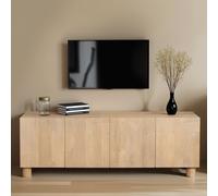 ashford wooden tv stand with 4 doors in natural