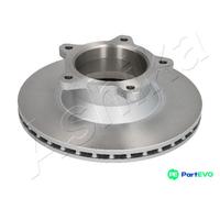 2x Brake disc Front Axle Vented 60-00-005C ASHIKA for TATA TL SAFARI