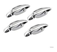 ASHILD Car Door Handle Cover for A4 B8 2009-2016 Car Styling Carbon Fiber Outer Door Bowl Handle Stickers Protection Covers Trim(Chrome C)