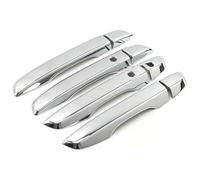 ASHILD Car Door Handle Cover for Civic 2016-2020 10 Gen Carbon Fiber Color Modify Refit Chrome Door Handle Cover Decoration Trim Protection Sticker Molding Parts(Silver B)