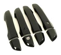 ASHILD Car Door Handle Cover for Civic 2016-2020 10 Gen Carbon Fiber Color Modify Refit Chrome Door Handle Cover Decoration Trim Protection Sticker