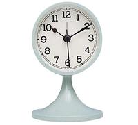 ASHILD Mantel Clock Retro Round Silent Alarm Clock Non-Ticking, Desktop Table Small Decorative Clocks for Your Bedroom Shelf or Office Desktop