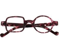 Ashilun One Square One Round Irregular Reading Glasses Retro Readers with Spring Hinge (+150,Purple leopard)