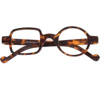 Ashilun One Square One Round Irregular Reading Glasses Retro Readers with Spring Hinge (+250,Yellow leopard)