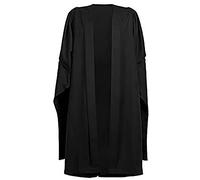 Ashington Ceremonial Gowns Masters Gown - Fully Fluted Authentic Twill Weave Material Traditional Academic Regalia Large