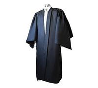 Ashington Ceremonial Gowns Traditional Preaching/Geneva Robe Black 5ft. 7in. - 5ft. 9in. (169cm - 179cm)