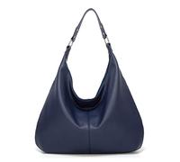 Ashioup Hobo Bags for Women Soft PU Leather Shoulder Bag Vintage Slouchy Handbag with Zipper, Purplish Blue, One Size