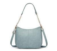 Ashioup Hobo Crossbody Bags for Women Trendy Shoulder Purses PU Retro Handbag with 2 Types Shoulder Straps, Blue