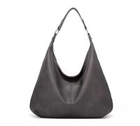 Ashioup Women's Tote Bag Vintage PU Leather Handbags for Women Hobo bags Tote Shoulder Bag with Zipper, Gray, One Size