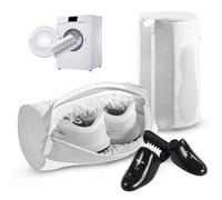 Aship Shoe Washing Machine Bag Trainers Shoe Laundry Bags Easy Cleaning with Adjustable Shoe Trees and Durable Hidden Zipper Reusable Wash Shoes Bag for Sneaker with Mesh Pockets 2Pcs White