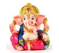 ASHIRWAD 2.5" Small Ganesha Statue, Sculpture, Mini Lord Ganesh, Ganpati Polyresin Idol in Multicolour (2.5 inches)