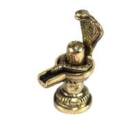 ASHIRWAD Brass Shivlingam with Sheshnaag Shivling for Puja Home Temple Sheshnag Shiva Lingam (Shivling-5)