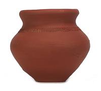 ASHIRWAD Mitti Kalash Soil Earthen Clay Terracotta Mud Mati for Puja Marriages Karvachoth Pot Grahpravesh Earthenware (4.5 inches)