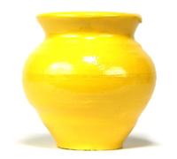 ASHIRWAD Mitti Kalash Soil Earthen Clay Terracotta Mud Mati for Puja Marriages Karvachoth Pot Grahpravesh Earthenware (3 inches Yellow), Pitcher-1