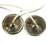ASHIRWAD Pure Brass Manjeera Hand Cymbals Jhaanj Arati Sankirtan Song Puja Vraja Vrindavan Krishna Devotion Worship (Manjeera-05)