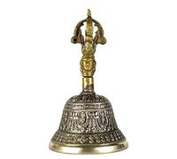 ASHIRWAD Tibetan Hand Bell 4, 5 & 6 inches for Meditation & Prayer Dorje Vajra (5 inches)