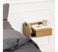 Ashlan Bedside Table - Floating - 1 Drawer - Shelf - Oak
