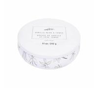 Ashland Home Fragrance Vanilla Bean & Tonka Scented Candle, 3-Wick White Tin, 312g/11oz, Floral Design
