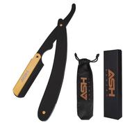 ASHLAY Professional Straight Razor for Men - Stainless Steel Barber Razor with Folding Handle | Shaving Knife with Carry Pouch - Salon & Home Grooming