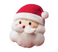 Ashler Santa Claus Christmas Pillow, Santa Shaped 3D Plush Throw Pillow, Cute Beard Decorative Cushion for Couch, Chair, Bed, 16x13.5 Inches, Red
