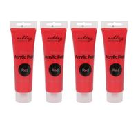 Ashley Acrylic Paints - 100Ml - Red - Pack Of 4