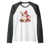 Ashley Christmas Santa Personalized Name Raglan Baseball Tee