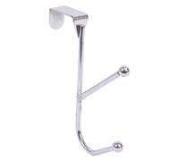 Ashley Chrome-Plated Iron Over-Door Hat & Coat Hook - 15cm in Silver | Size: 1000mm x 1000mm Ashley Silver 1000mm x 1000mm