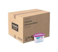 Ashley Dehumidifier 500ml Pack of 100 - Lavender - Interior Condensation Moisture Remover Mildew Absorber for Damp, Mould, Kitchen, Caravan, Car, Home, Bedroom, Wardrobe, Garage, Bathroom, Basement
