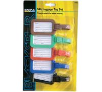 ASHLEY HOUSEWARES 5 x LUGGAGE LABELS address tags holiday suitcase