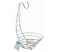 Ashley Housewares Ashley BB-FP176 Fruit Bowl and Banana Hanger-Chrome, Silver, Medium