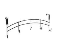 Ashley Iron Arched Over-Door Hat & Coat Hook Set - 5 Hook - Black | Size: 1000mm x 1000mm Ashley Black 1000mm x 1000mm