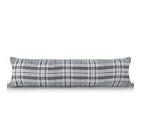 Ashley Mills Christmas Snowman Presents Red Home Draught Excluder Chenille Draught Stopper (Tartan Check Grey)