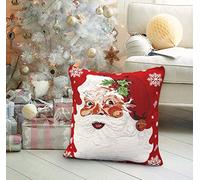 Ashley Mills Luxury Chenille Christmas 100% Cotton Tapestry Santa Cushion Cover Soft Chenille 43x43cms