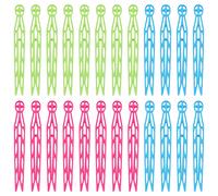 Ashley Plastic Dolly Clothes Pegs - Multi - Pack of 24 Ashley Multicolor