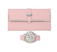 Ashley Princess Women's Easy Reader Colorful Watch Matching with Perfect Colorful Wallet which Holds Smartphone, Credit Cards, Cash & Change Organized & Elegantly Impressive Gift Set - ST10038,