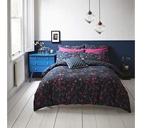 Ashley Wilde Cath Kidston Millfield Blossom Navy Floral 100% Cotton Duvet Cover Set (Double Duvet Cover Set 200cm x 200cm)