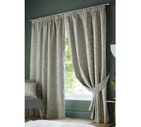 Ashley Wilde Hertford Pair of Lined Pencil Pleat Curtains Champagne