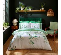 Ashley Wilde Sara Miller Fern Garden Double Duvet Cover Set In Spring Green