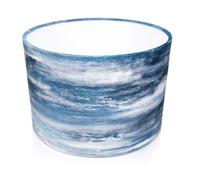 Ashley Wilde Sashi Indigo / Navy Soft Velvet Drum Lampshade , ceiling light, pendant shade , table lampshade (Diameter 20cm (8"))