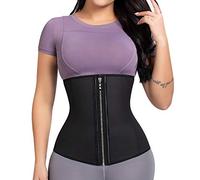 ASHLONE Latex Waist Trainer Corset Underbust Sport Cincher Womens Workout Body Shaper - Black - XL