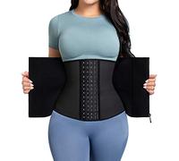 ASHLONE Waist Trainer for Women Latex Zipper Corset Sport Cincher Hourglass Body Shaper - - S