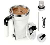 Ashloter Eletric Self Stirring Coffee Mug, Automatic Rechargeable Mix Mate self Stirring Cup Gift for Coffee Milk(White)