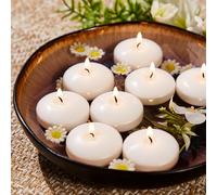 Ashlux White Floating Candles 2 inch, 36 Pack Floating Candles 5-6 Hours Long Burning, Unscented Floating Candle for Centerpieces, Wedding, Christmas Lights, Romantic Night for Her/Him Set