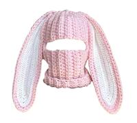 ASHLUYAK Halloween Balaclava, Funny Rabbit Ears, Bunny Ears, Balaclava, Beanie Hat, Rabbit Ears, Skullies Hat, Rabbit Ears, Balaclava, pink, aldult