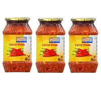Ashoka Carrot Pickle 500g (Pack of 3) - Perfect as a Side Condiment for Any Indian Dish - Eaten With Indian Dinner or With Indian Breakfast