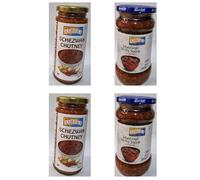 Ashoka Combo Pack | 2 Schezwan Sauce 285g & 2 Schezwan Chutney 250g | Spicy Indo-Chinese Condiments | Perfect for Noodles, Rice, Snacks & Dips